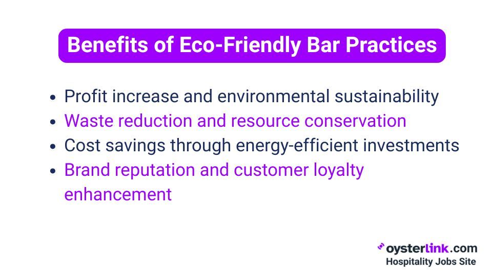 benefits of eco-friendly bar practices