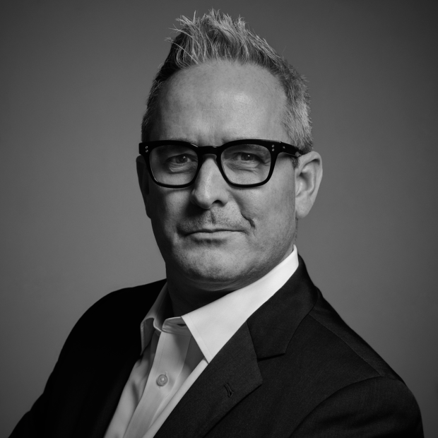 Photo of David McIntyre in black and white