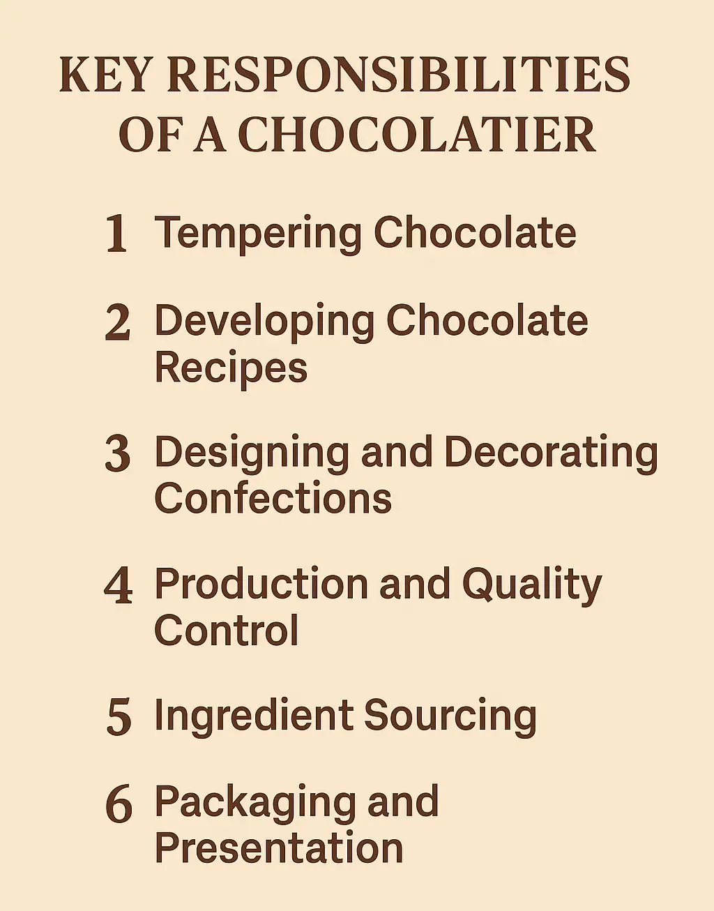 responsibilities of a chocolatier
