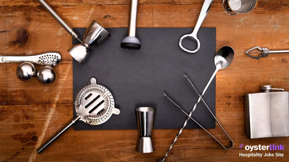 bar tools on a table