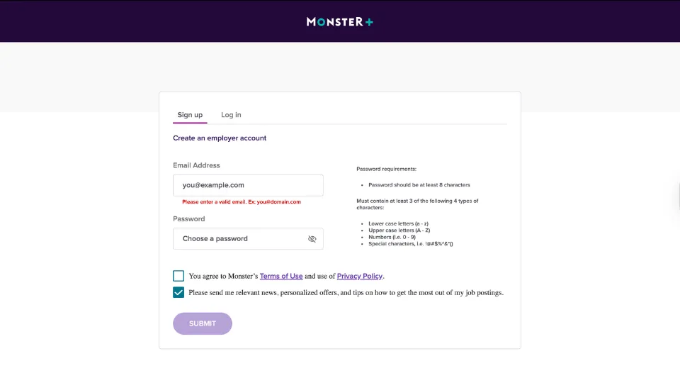 monster-sign-up-page