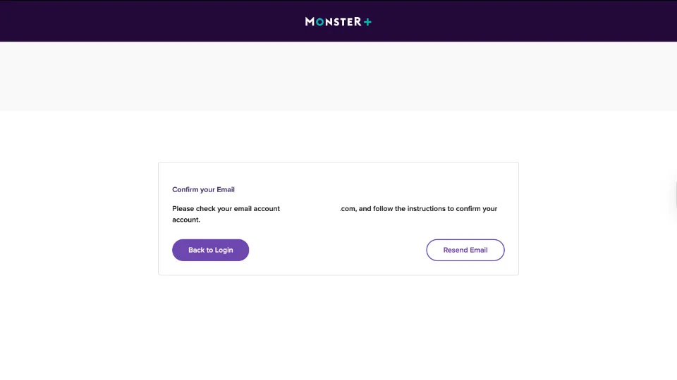 monster-email-confirmation-page