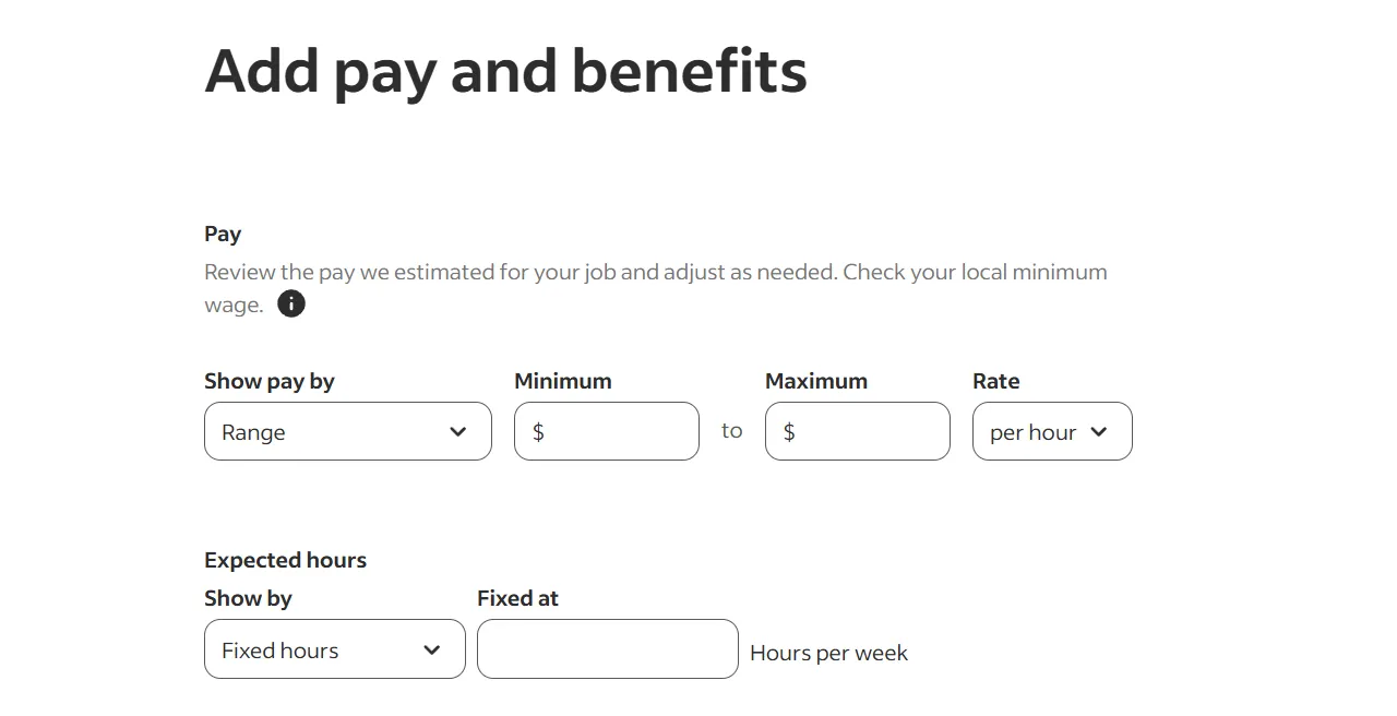 salary and benefits section