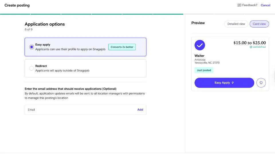 snagajob-application-options-page
