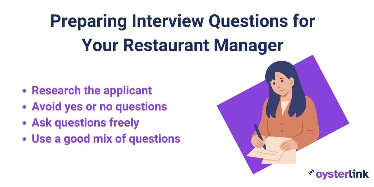 how to prepare interview questions for restaurant manager