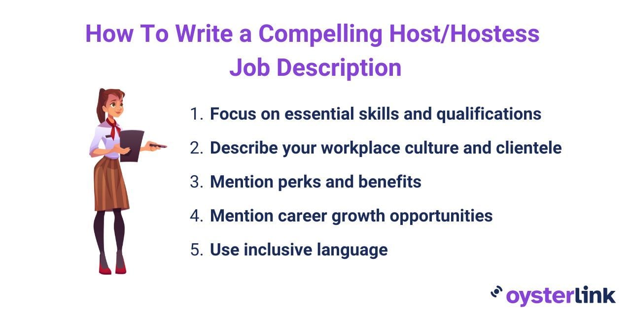 how to write a hostess job description: tips
