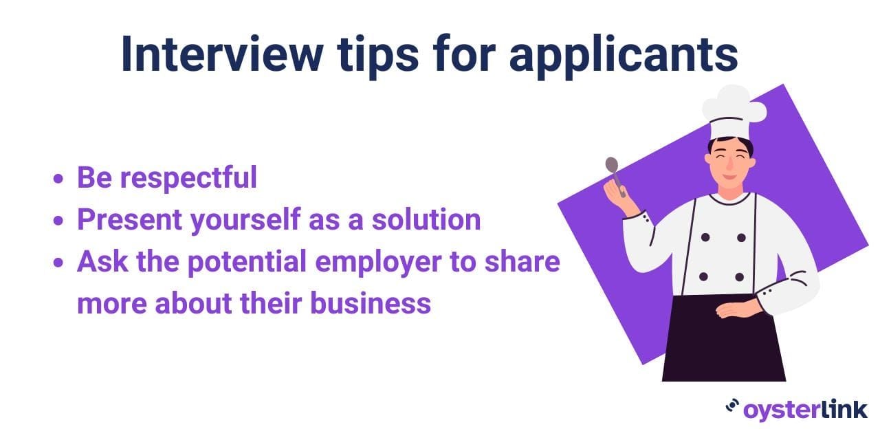Graphic listing tips to ace your personal chef interview