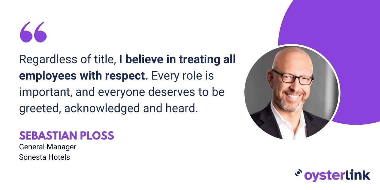 Quote from Sebastian Ploss Hotel General Manager