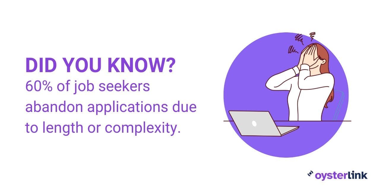 job seekers abandon applications beacuse of complexity