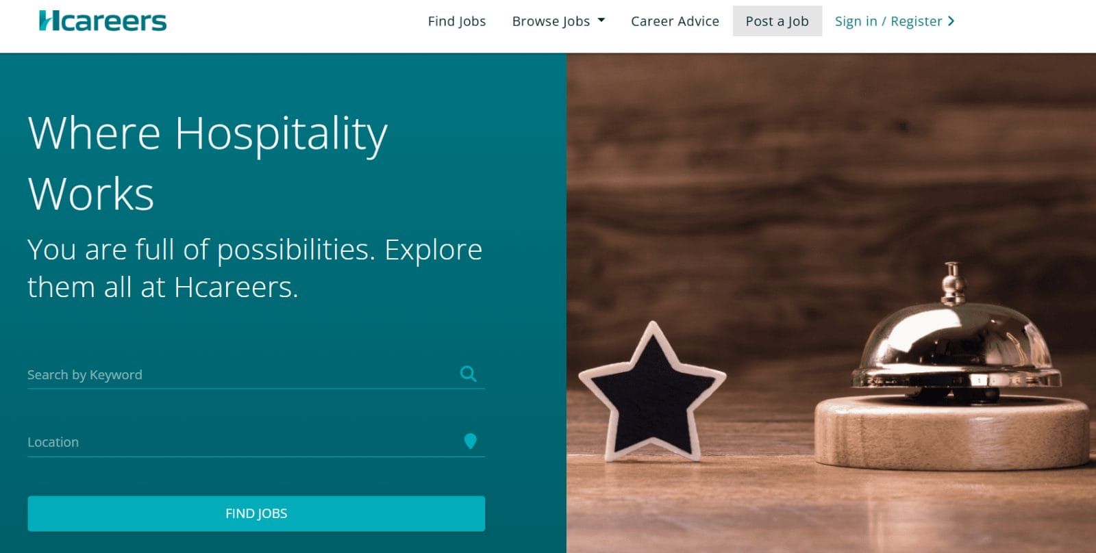 hcareers homepage; how to interview event manager