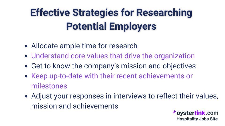 effective strategies for researching potential employers