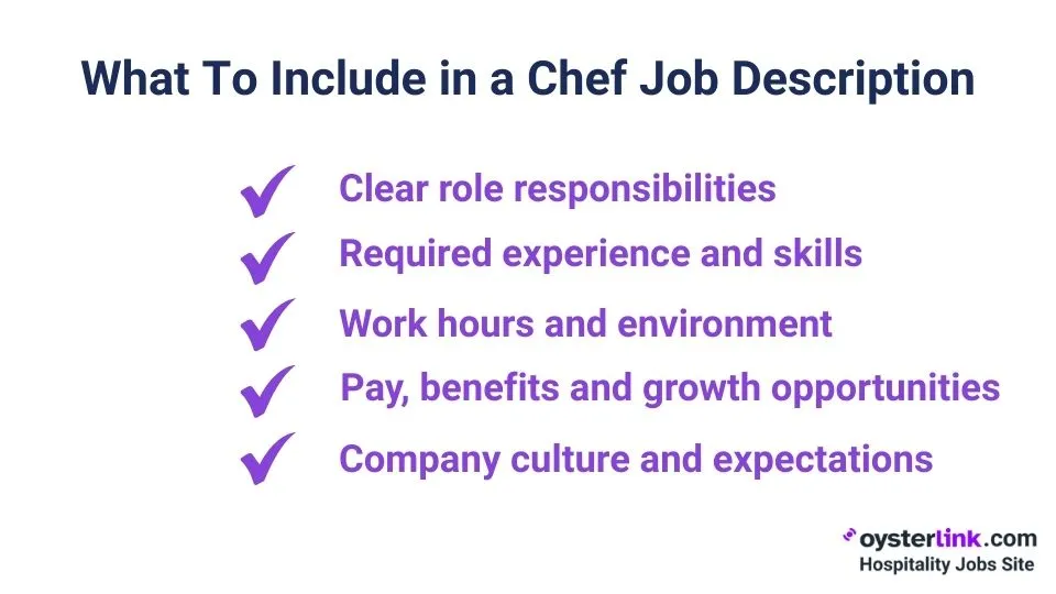 what to include in a chef job description