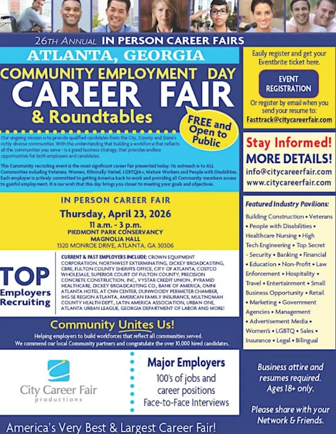 Atlanta Community Employment Day Career Fair flyer