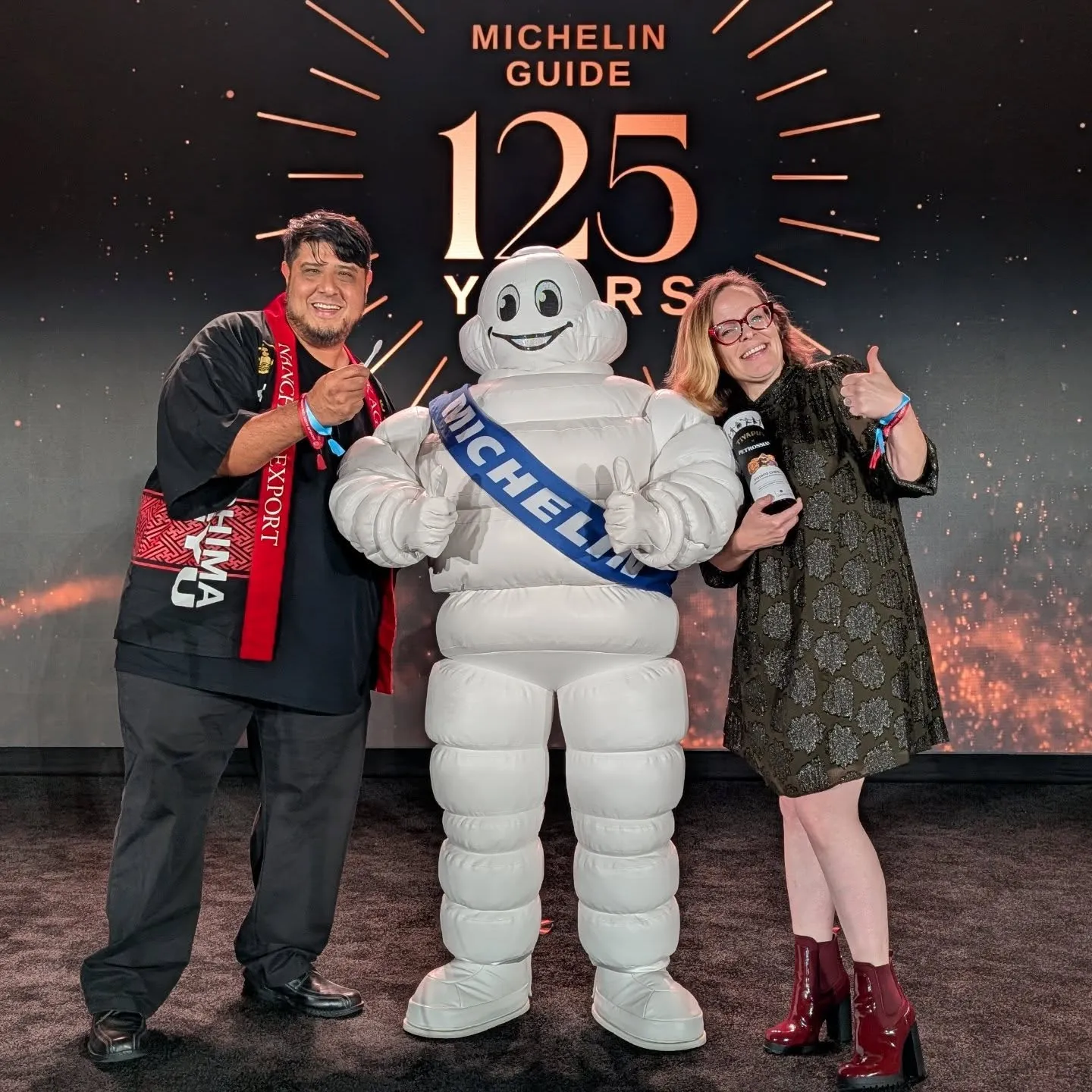 Eric and Megan San Pedro at Michelin Ceremony