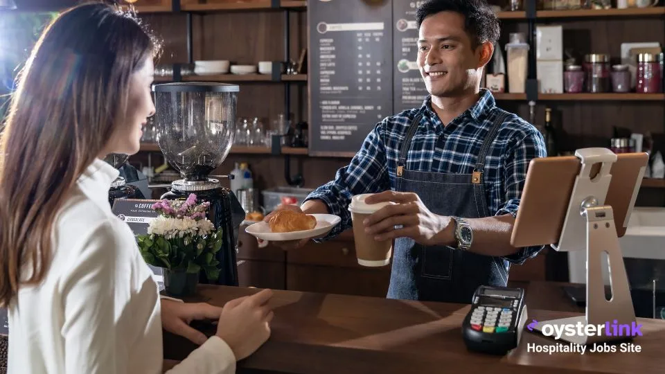 barista serving a customer