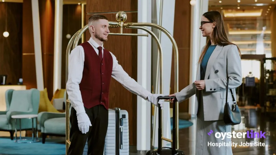 porter greeting a hotel guest