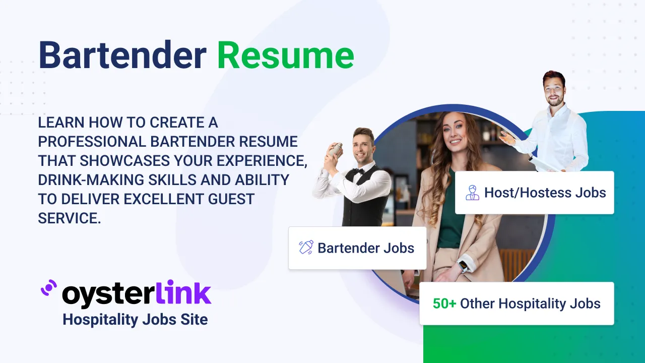 bartender resume