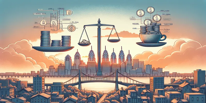 Philadelphia barista and living wage comparison