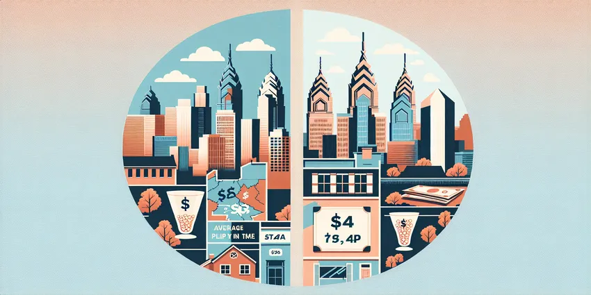 Philadelphia bartender earning tips and hourly wage