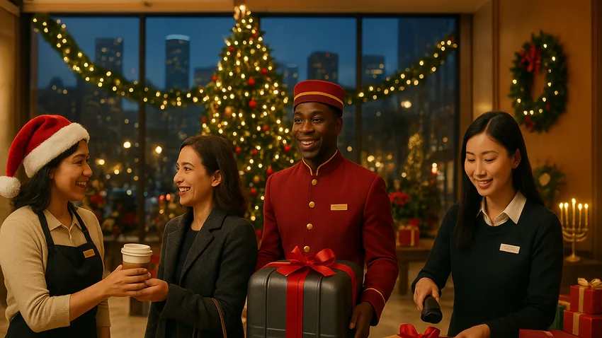 Houston seasonal holiday jobs poster