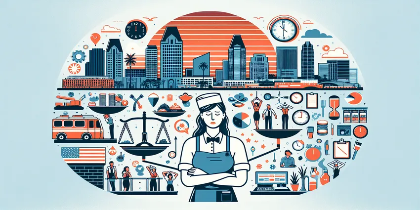 San Diego waitress overtime reduction