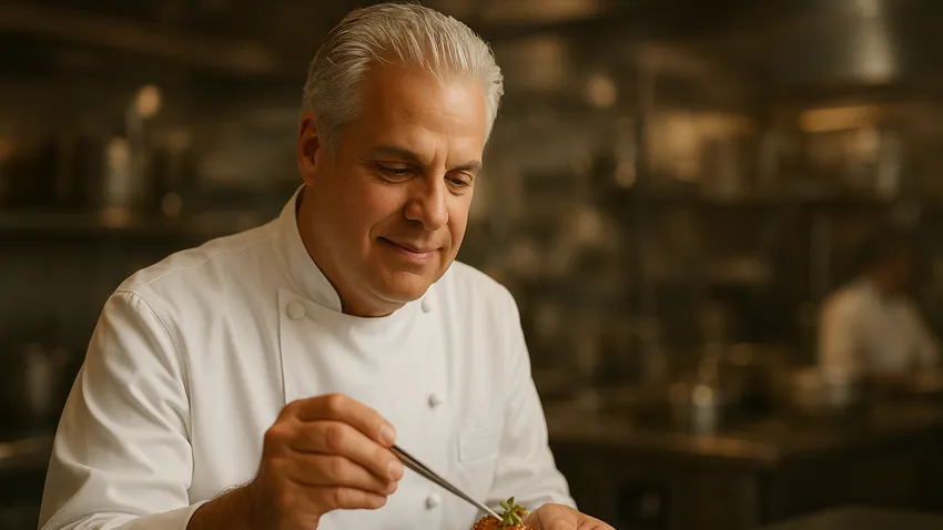 Eric Ripert portrait in chef uniform