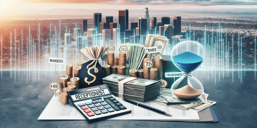 Los Angeles receptionist at front desk