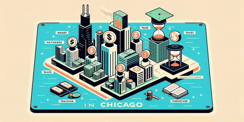 Chicago server hiring cost infographic