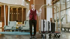 Male Porter standing in the lobby