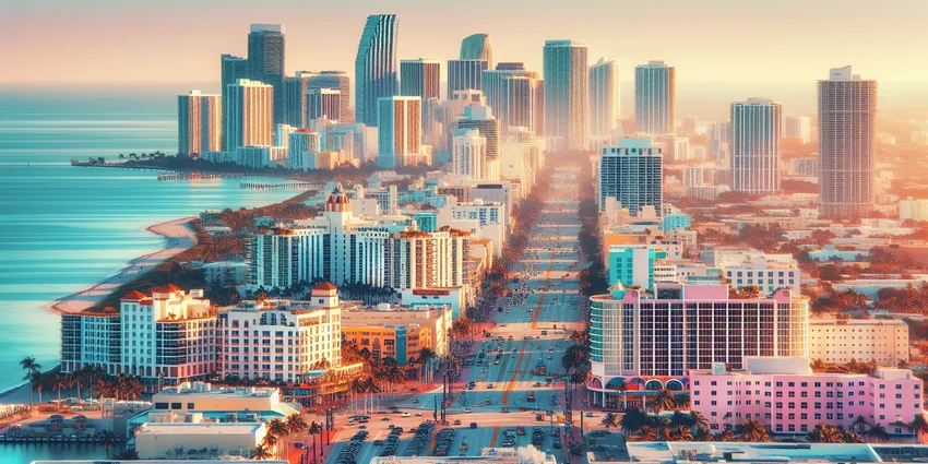 lobby of a luxury South Beach Miami hotel