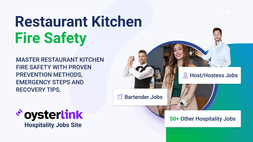 restaurant kitchen fire safety poster