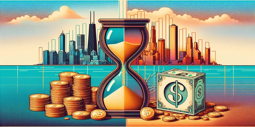 Busser in Chicago clearing tables