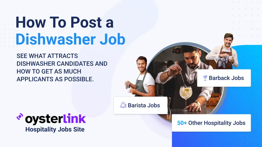 Dishwasher job posting on OysterLink platform