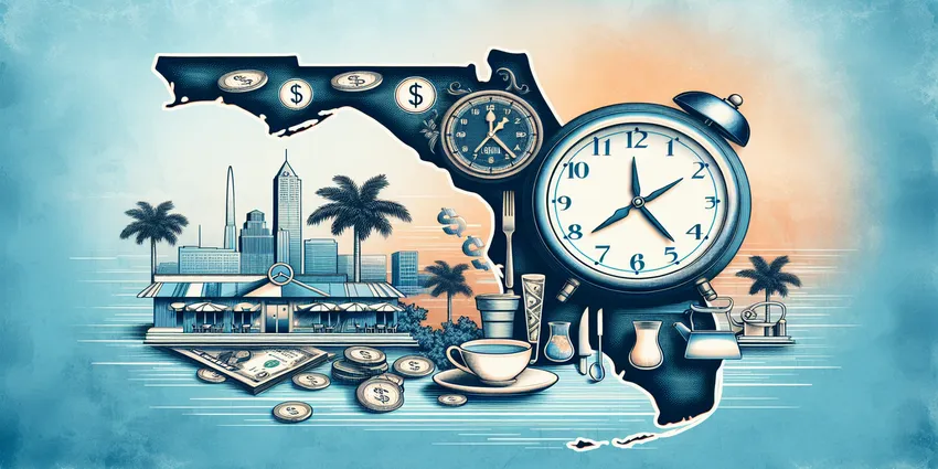 Waitress overtime pay calculation in Florida