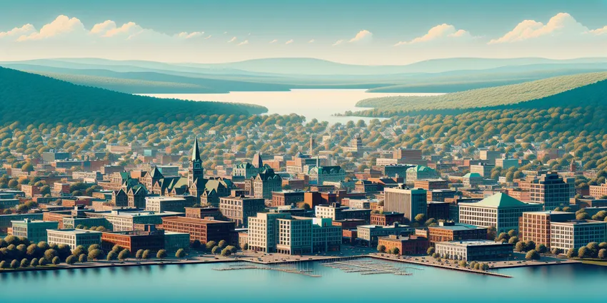 Teen working at a restaurant counter in Burlington, VT