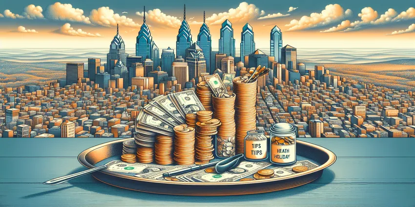 server earning money tips in philadelphia restaurant