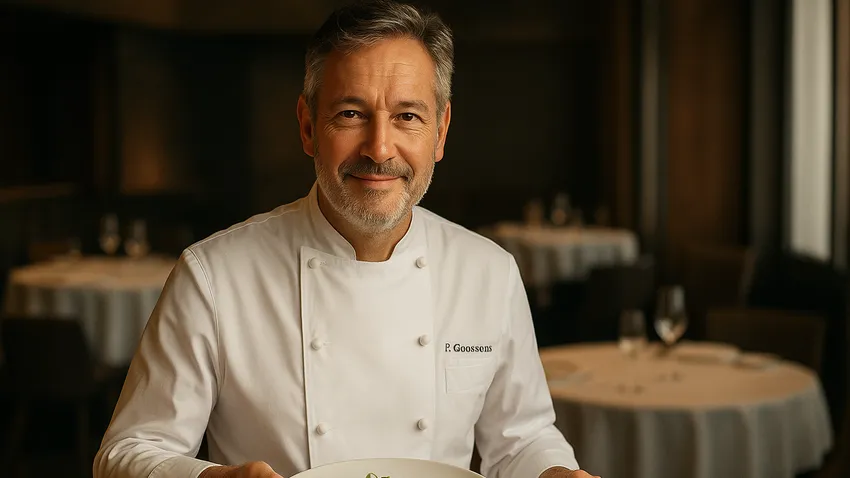 Peter Goossens portrait showcasing Belgian culinary mastery