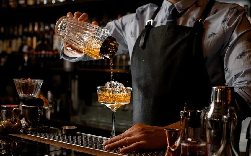 bartender pouring drink