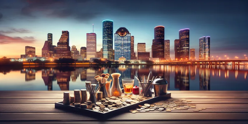 Houston bartender paycheck at work