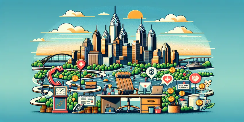 Receptionist smiling at work desk