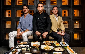 Juan Jose Xacur, Chef Ignacio Carmona, and Andres Lebrija