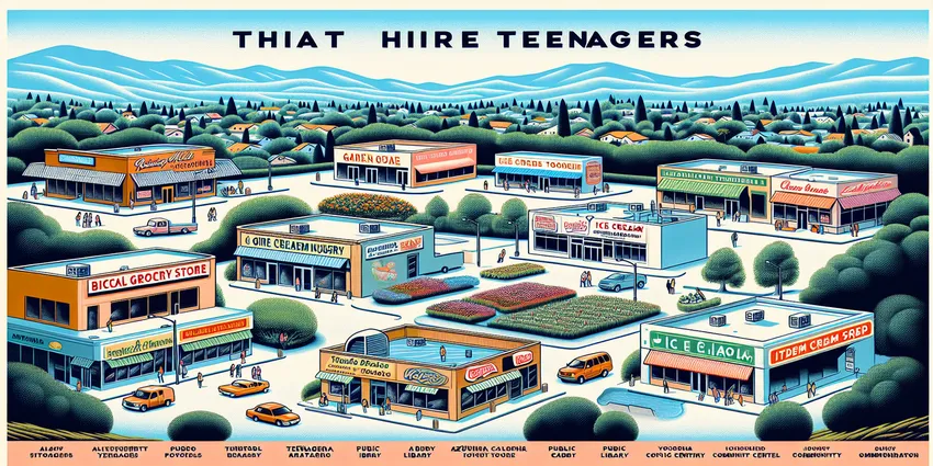 14-year-old working at fast food restaurant counter