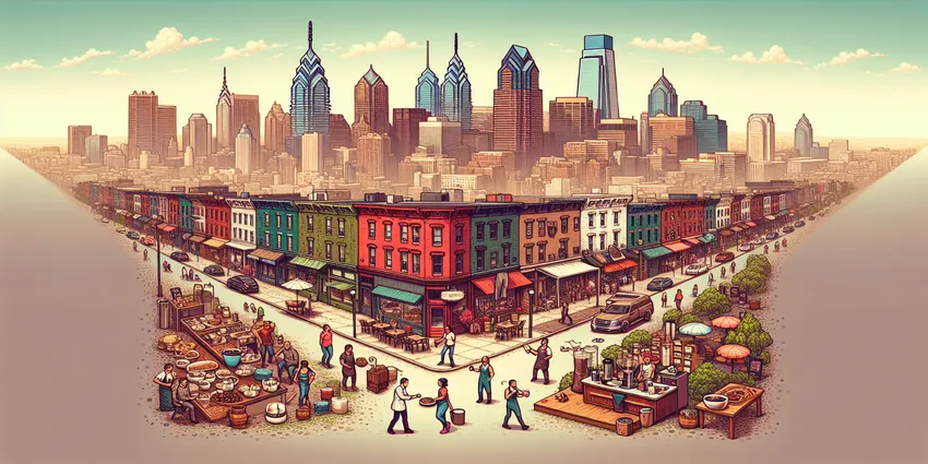 Barista preparing coffee at a Philadelphia café