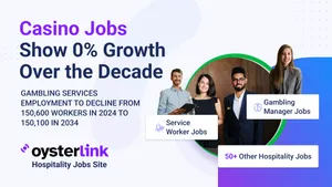 Casino Jobs Show 0% Growth Over the Decade