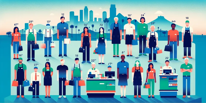 Phoenix cashier workforce demographics cover age, gender and education