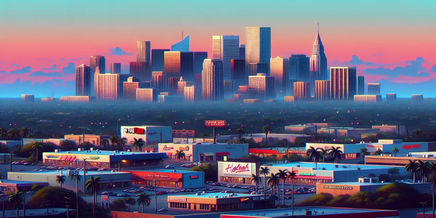 Teen working at a fast-food restaurant counter in Hialeah