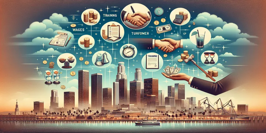 Los Angeles bartender serving drinks at bar