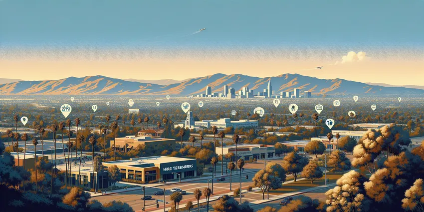 Teenager serving customers at a fast-food restaurant in Irvine, CA