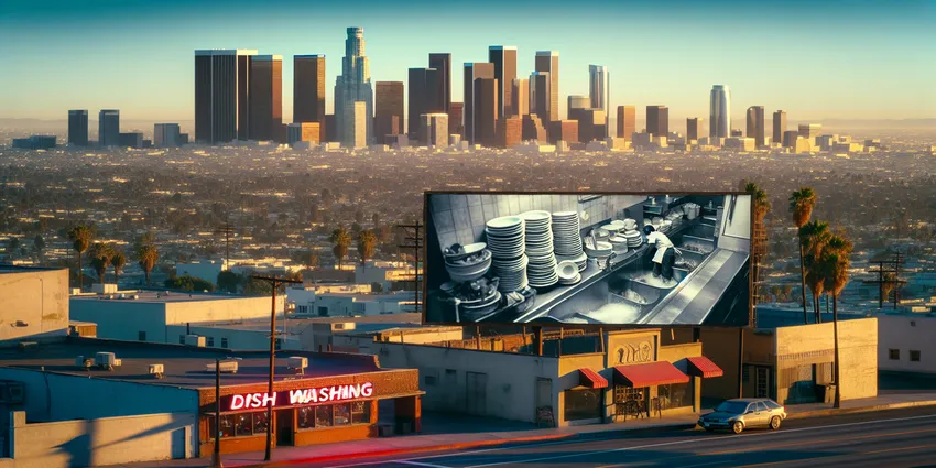 Los Angeles dishwasher wage comparison chart