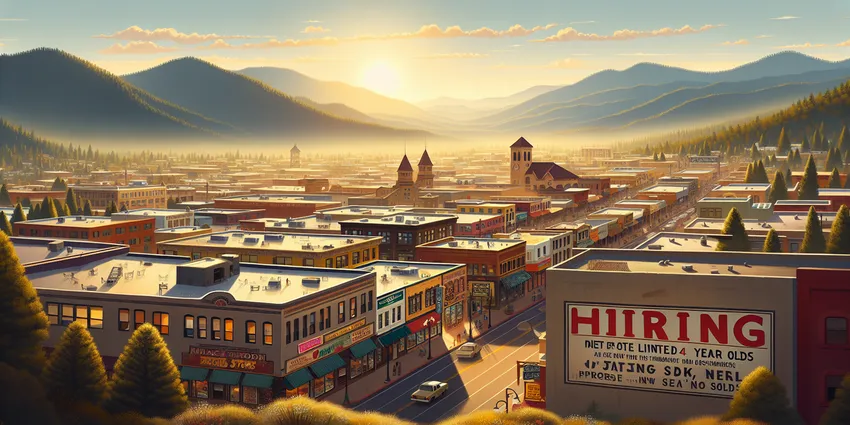 Young teen working at fast food restaurant in Flagstaff